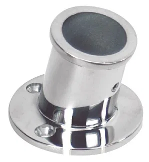 6169C – WHITECAP IND Flagpole Mount, Top Mount For Flag Poles Up to 1-1/4 Inch Diameter Holds Single Flag Silver Stai...